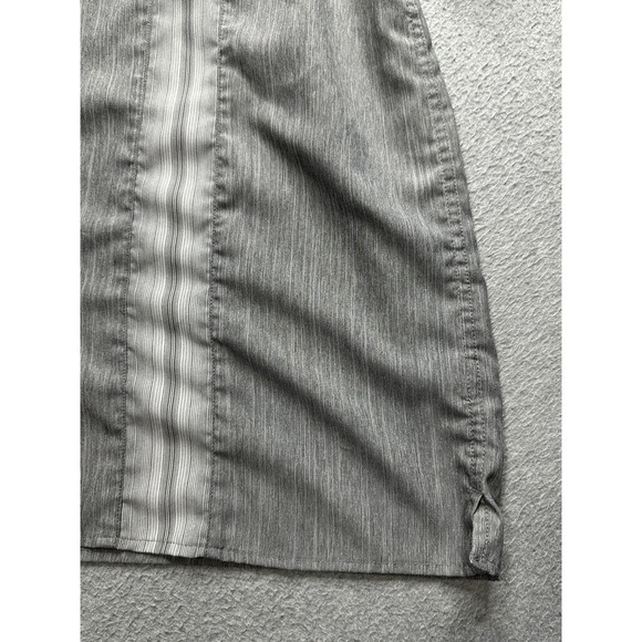 Haggar Shirt Mens XL Gray Short Sleeve Button Up Camp Performance Casual Poly - Picture 5 of 10